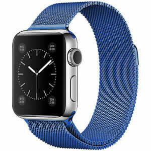 Apple Watch cinturino | SILVER- Maglia milanese BLUE